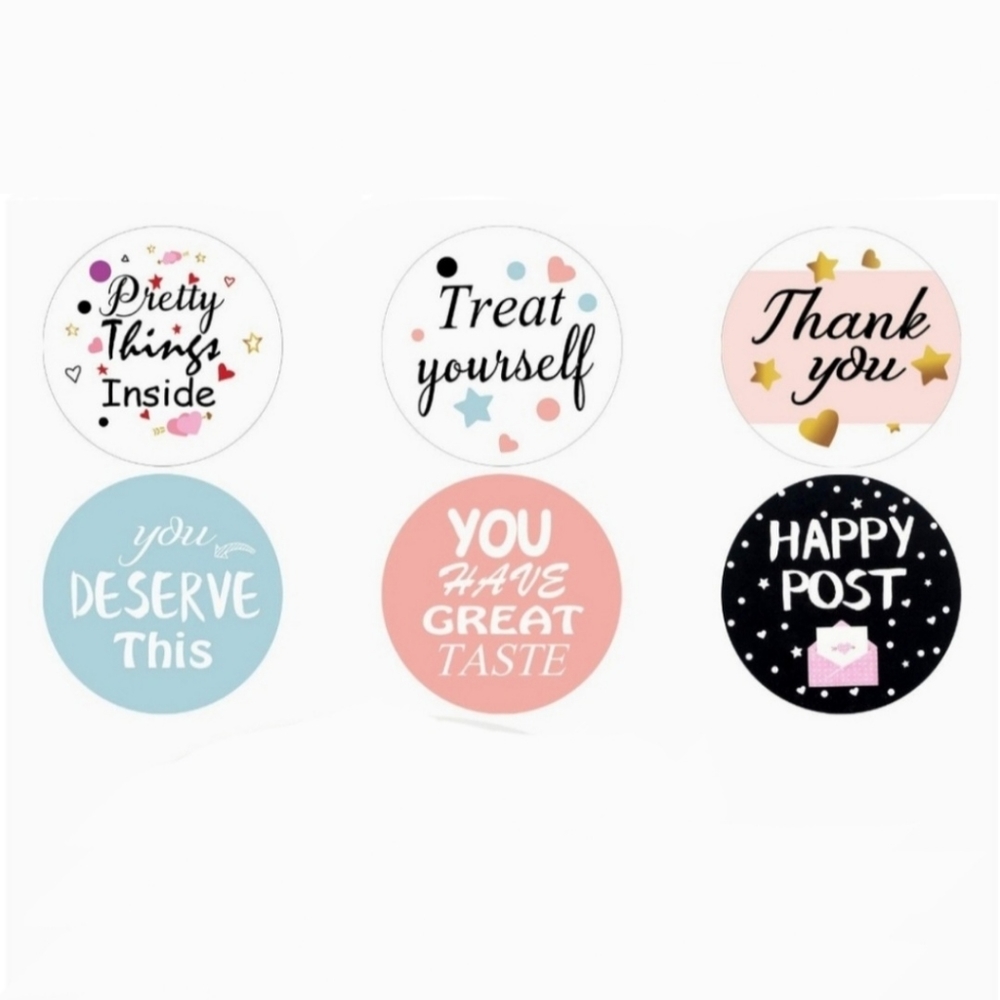 50 BUSINESS STICKERS - Thank You, Motivational, Mail, etc. 1.5"